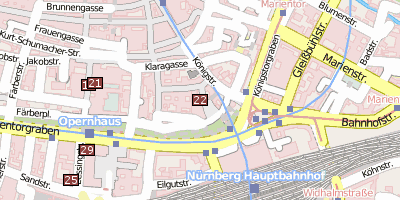 Stadtplan Neues Museum Nürnberg