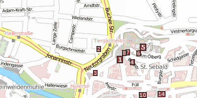 Nürnberger Kreuzweg Stadtplan