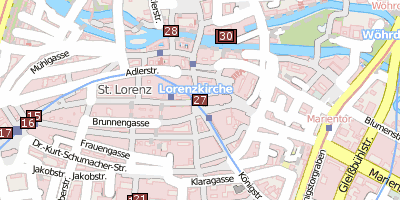 Stadtplan St. Lorenz  Nürnberg