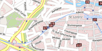 Weißer Turm  Nürnberg Stadtplan